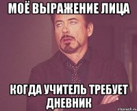 моё выражение лица когда учитель требует дневник