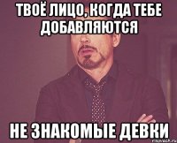 Твоё лицо, когда тебе добавляются НЕ ЗНАКОМЫЕ ДЕВКИ