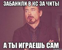 Забанили в кс за читы а ты играешь сам