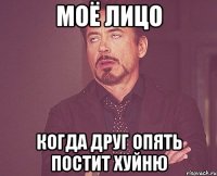 Моё лицо Когда друг опять постит хуйню