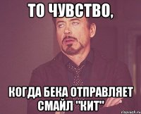 то чувство, когда Бека отправляет смайл "кит"