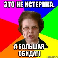 Это не истерика. А большая обида!1