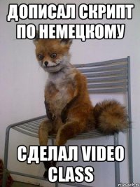 Дописал скрипт по немецкому Сделал Video Class