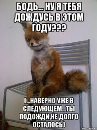 Бодь... ну я тебя дождусь в этом году??? (...наверно уже в следующем...ты подожди,не долго осталось)