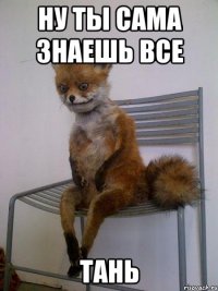 Ну ты сама знаешь все Тань