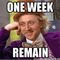One week remain