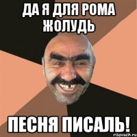 ДА Я ДЛЯ РОМА ЖОЛУДЬ ПЕСНЯ ПИСАЛЬ!