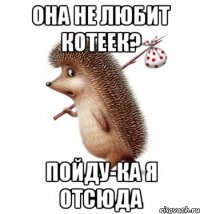 Она не любит котеек? Пойду-ка я отсюда