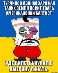 Турчинов свиная харя как таких земля носит.тварь американский баптист Уде билеты купил в америку тикать.