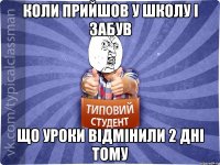 кОЛИ ПРИйшов у Школу І ЗАбув що УРОки Відмінили 2 Дні ТОму
