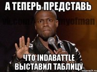 А теперь представь что Indabattle выставил таблицу