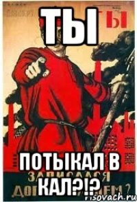 ТЫ ПОТЫКАЛ В КАЛ?!?