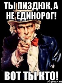 Ты пиздюк, а не единорог! Вот ты кто!