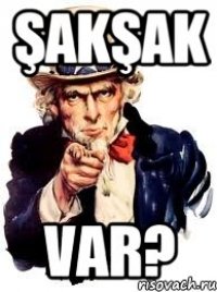 Şakşak var?