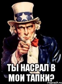  Ты насрал в мои тапки?