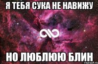 Я ТЕБЯ СУКА НЕ НАВИЖУ НО ЛЮБЛЮЮ БЛИН