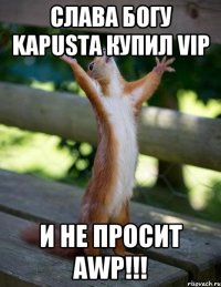 Слава Богу KAPUSTA купил VIP и не просит AWP!!!