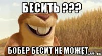 бесить ??? бобер бесит не может ...