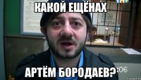 Какой ещёнах Артём Бородаев?