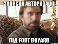 Записав авторизації під Fort Boyard