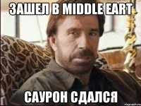 Зашел в middle eart Саурон сдался