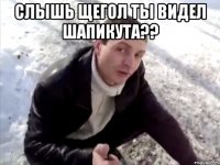 слышь щегол ты видел шапикута?? 