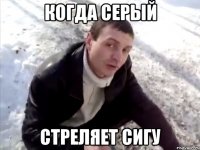 Когда серый Стреляет сигу