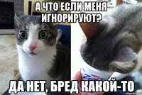 А что если меня игнорируют? Да нет, бред какой-то