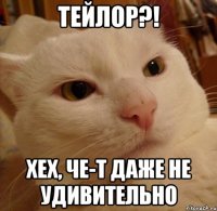 Тейлор?! Хех, че-т даже не удивительно