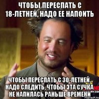 чтобы переспать с 18-летней, надо ее напоить чтобы переспать с 30-летней, надо следить, чтобы эта сучка не напилась раньше времени