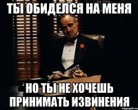 Ты обиделся на меня Но ты не хочешь принимать извинения