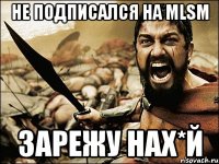 Не подписался на MLSM ЗАРЕЖУ НАХ*Й