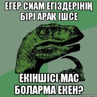 Егер сиам егіздерінің бірі арақ ішсе Екіншісі мас боларма екен?