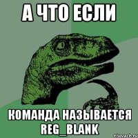 А что если Команда называется Reg_blank