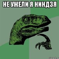 не ужели я ниндзя 