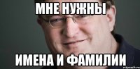 Мне нужны Имена и Фамилии
