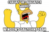 скачал чит аказался баннер Windows заблокирован