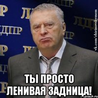  Ты просто ленивая задница!