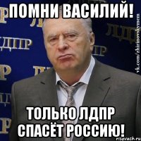 ПОМНИ ВАСИЛИЙ! ТОЛЬКО ЛДПР СПАСЁТ РОССИЮ!