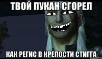 Твой пукан сгорел как Регис в крепости Стигга