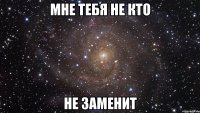 мне тебя не кто не заменит