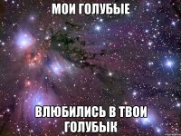 МОИ ГОЛУБЫЕ ВЛЮБИЛИСЬ В ТВОИ ГОЛУБЫК