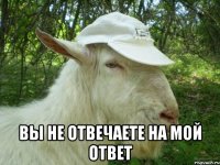  Вы не отвечаете на мой ответ