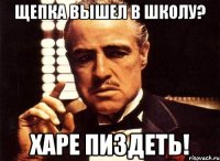 Щепка вышел в школу? Харе пиздеть!