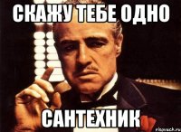 Скажу тебе одно САНТЕХНИК