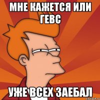 мне кажется или гевс уже всех заебал