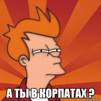  А ты в Корпатах ?