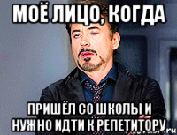моё лицо, когда пришёл со школы и нужно идти к репетитору
