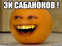 Эй Сабаноков ! 