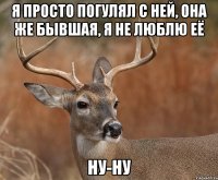 Я просто погулял с ней, она же бывшая, я не люблю её ну-ну